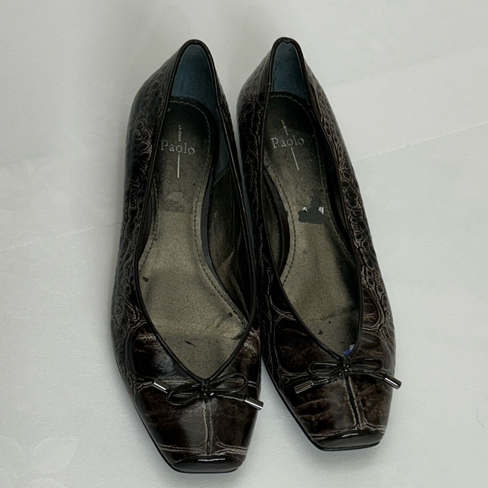 Paolo Dark Brown Leather Flats